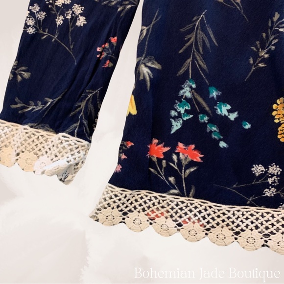 Sonoma Girls Off The Shoulder Floral Top - Picture 4 of 5